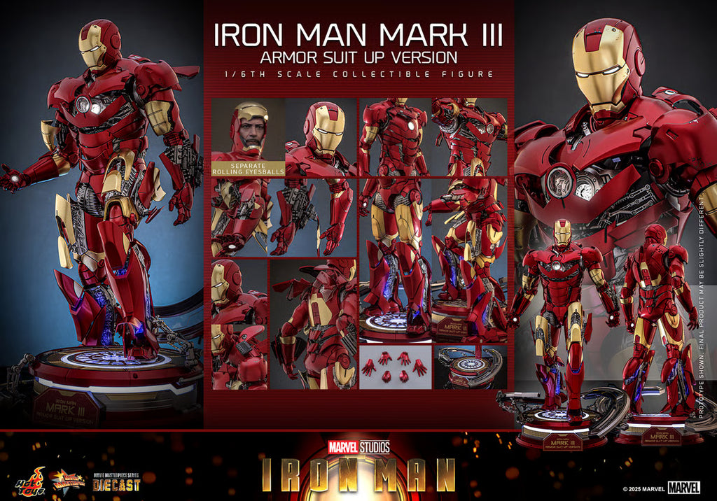 Hot Toys 1/6 Iron Man Mark III - Armor Suit Up Version image 6