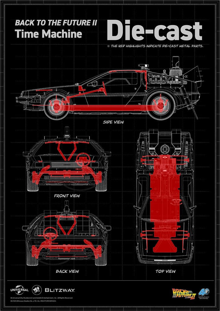 Back to the Future II Premium UMS vehicle 1/6 Time Machine 74 cm image 8