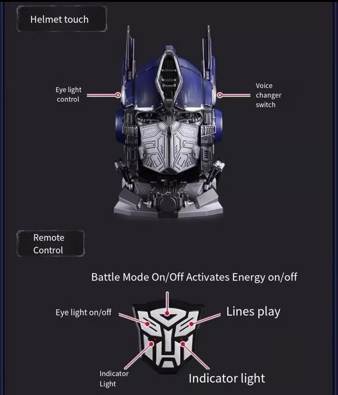 Killerbody Transformers Optimus Prime Wearable Helmet image 5