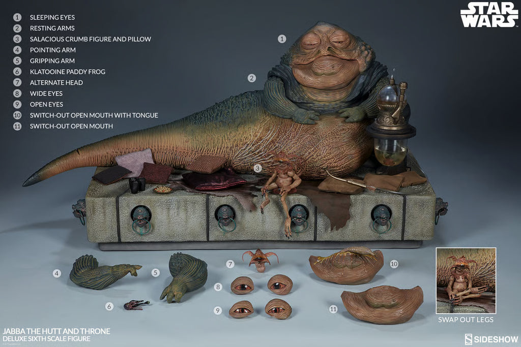 Sideshow 1/6 Jabba the Hutt & Throne Deluxe Figure Set image 11
