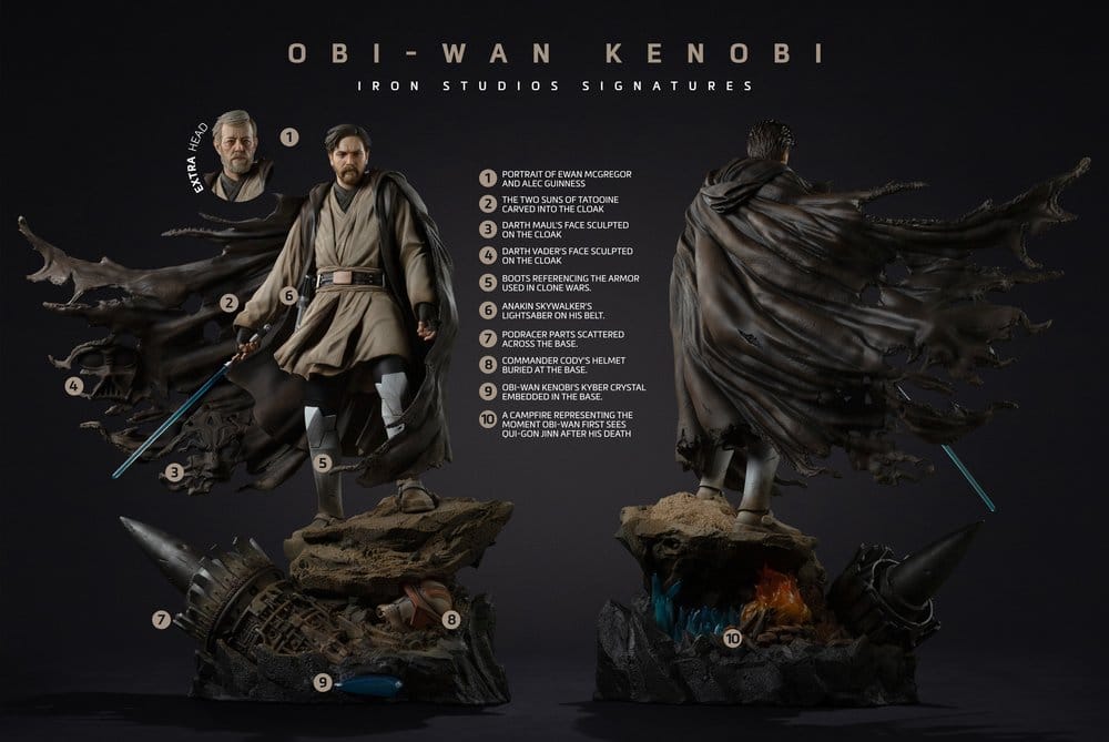 Star Wars Legacy Replica Statue 1/4 Obi-Wan Signatures 66 cm image 3