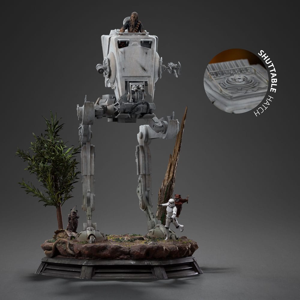 Star Wars Demi Art Scale Statue 1/20 AT-ST and Chewbacca 53 cm image 3