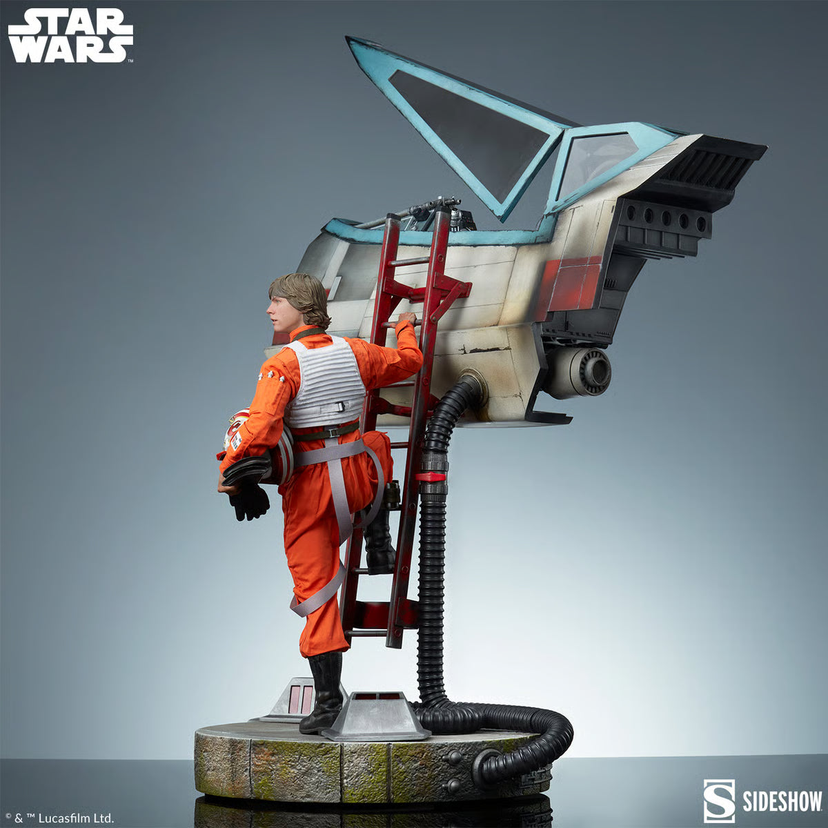 Sideshow Luke Skywalker & X-Wing - Red Five Premium Format Figure image 4