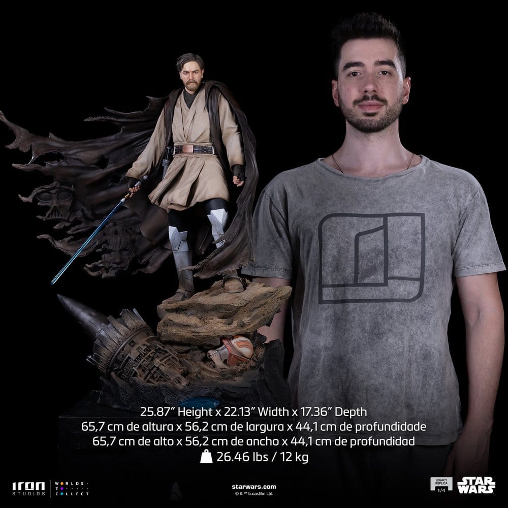 Star Wars Legacy Replica Statue 1/4 Obi-Wan Signatures 66 cm image 2