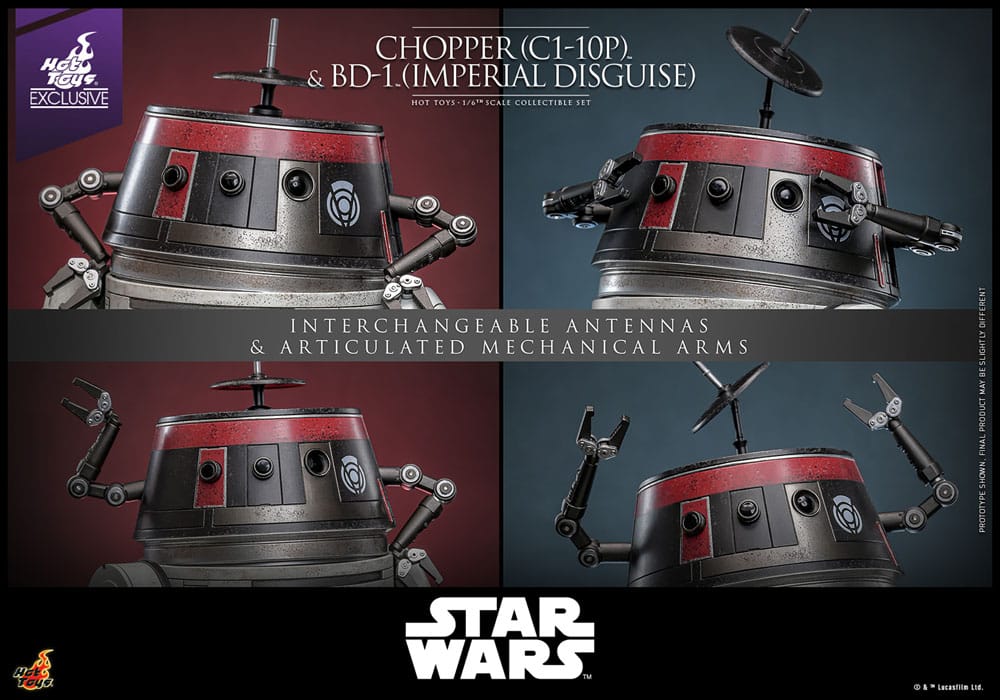 Star Wars Action Figure Set 1/6 Chopper (C1-10P™) & BD-1™ (Imperial Disguise) 18 image 5