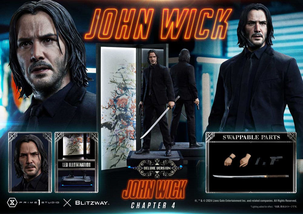John Wick Chapter 4 Ultimate Premium Masterline Series Statue 1/4 John Wick Delu image 1