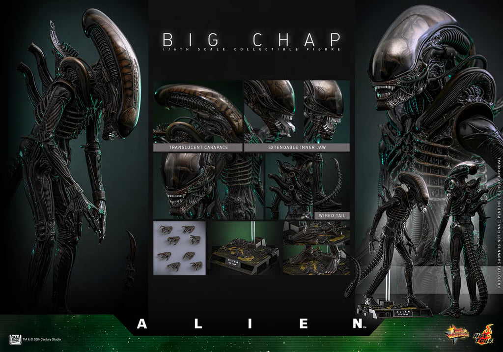Hot Toys Alien Movie Masterpiece Action Figure 1/6 Big Chap - Alien 36cm