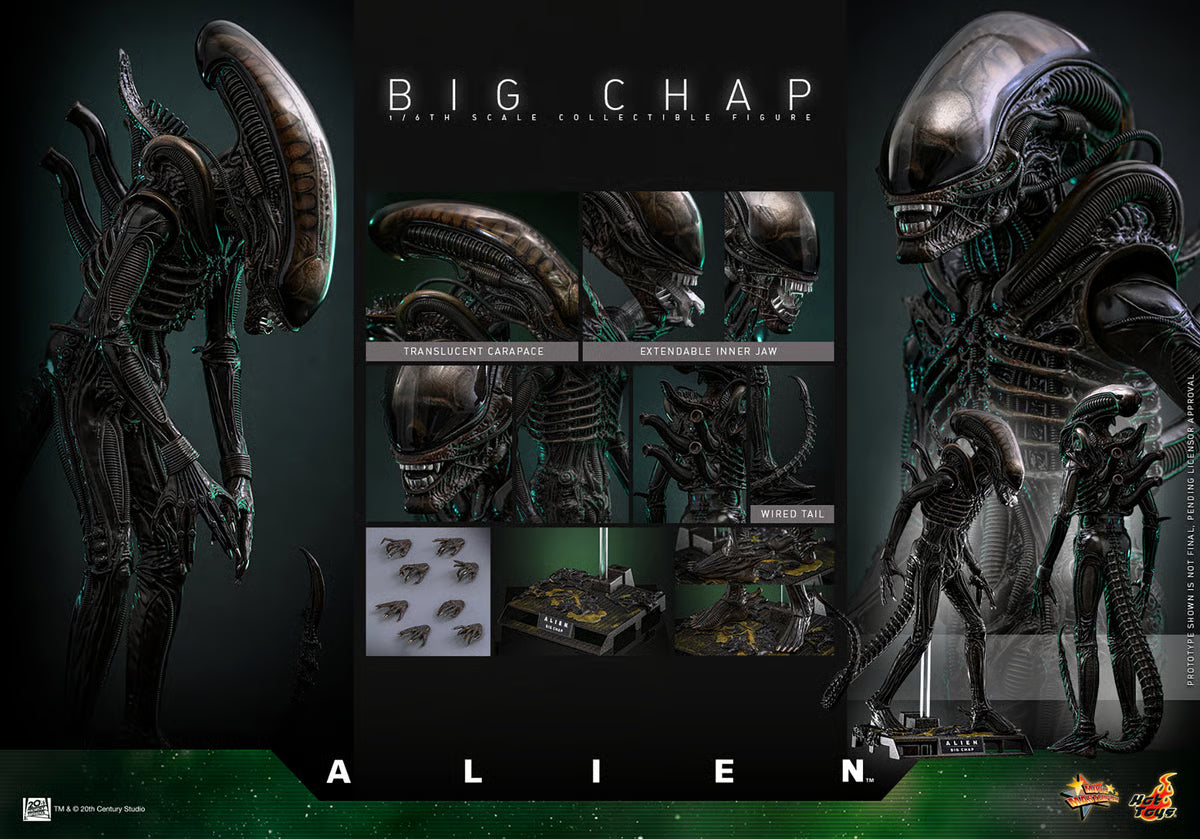 Hot Toys Alien Movie Masterpiece Action Figure 1/6 Big Chap - Alien 36cm