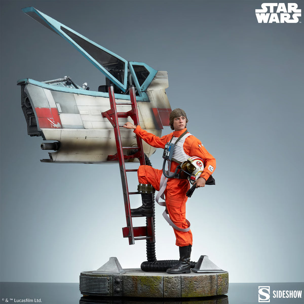 Sideshow Luke Skywalker & X-Wing - Red Five Premium Format Figure image 2
