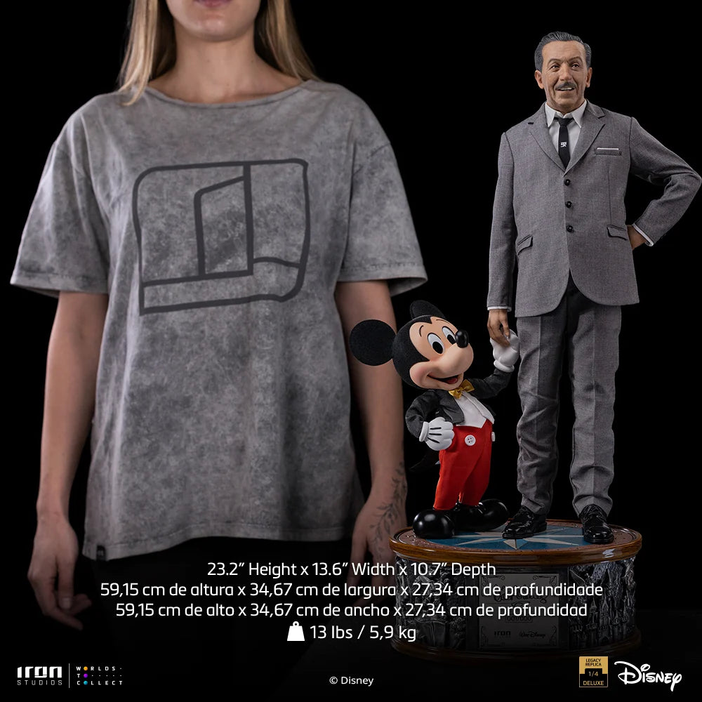 Disney Classics Walt Disney And Mickey Mouse 1/4 Statue