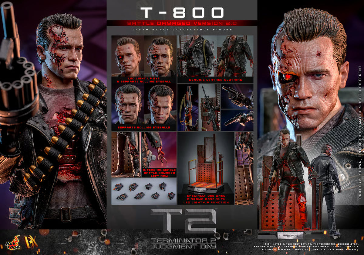 Hot Toys 1/6 T-800 Terminator Battle Damaged Version 2.0